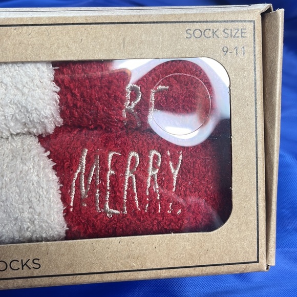 Rae Dunn cozy Socks Crew Santa hohoho be merry NEW BNIP Christmas - Picture 5 of 11